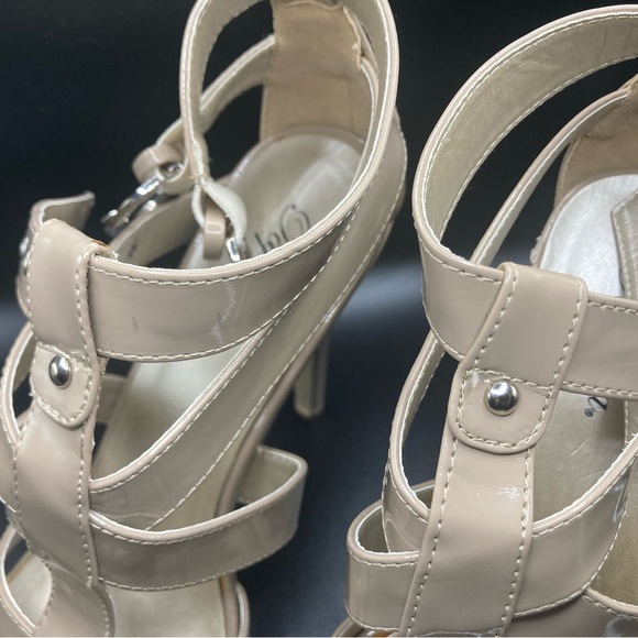 Paprika Tan size 9 open toe heels shoe with straps - Picture 3 of 12
